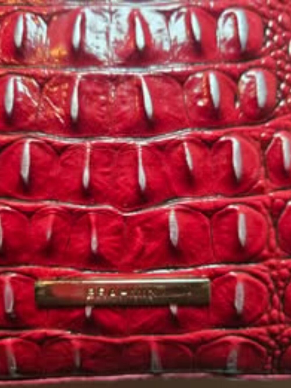 Brahmin Katie Ruby Prowl Ombre Croc Embossed Leather Crossbody - Picture 2 of 9
